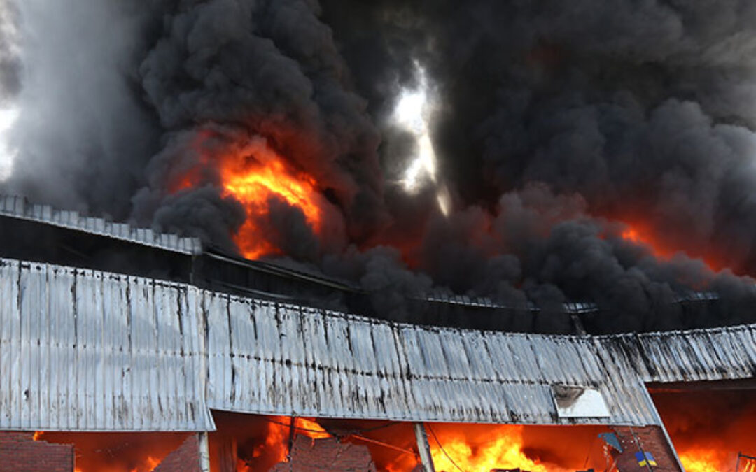 Massive Warehouse Fire Sends Debris Flying Leaving Clean-up Catastrophe