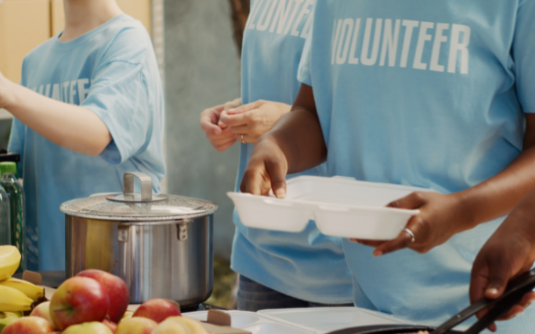 Volunteers at food bank