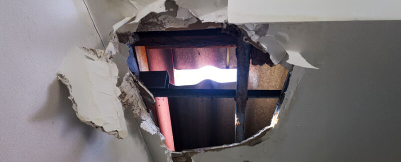 Mysterious Object Falls from Sky, Damaging Roof of Small Business
